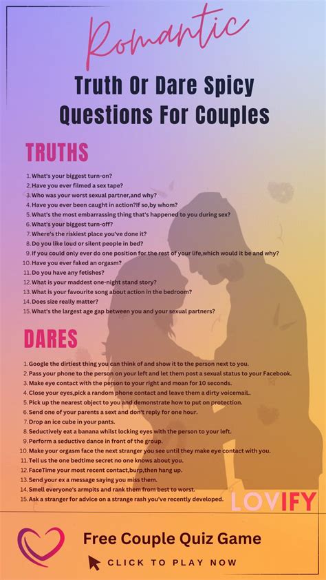 truth or dare questions romantic|115+ Playful Truth or Dare Questions for Couples